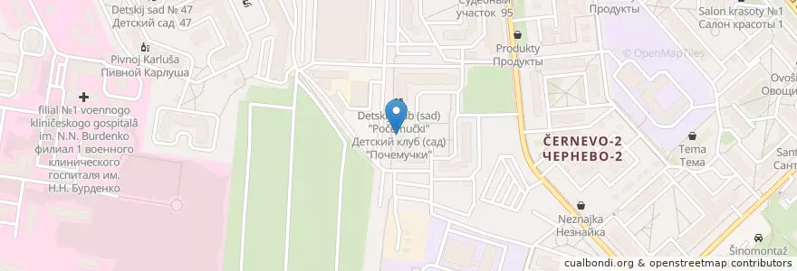 Mapa de ubicacion de Антикафе "Морковь" en روسيا, Центральный Федеральный Округ, محافظة موسكو, Городской Округ Красногорск.