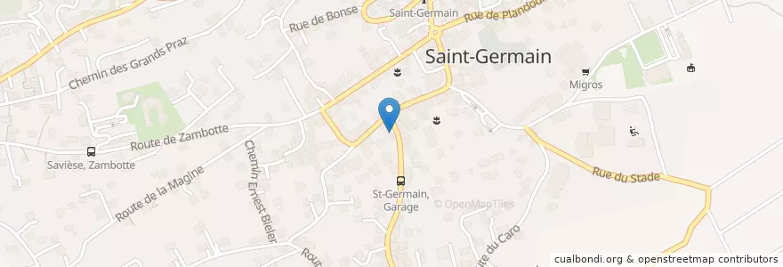 Mapa de ubicacion de Garage Yvon Dubuis en Suiza, Vallés, Sion, Savièse.