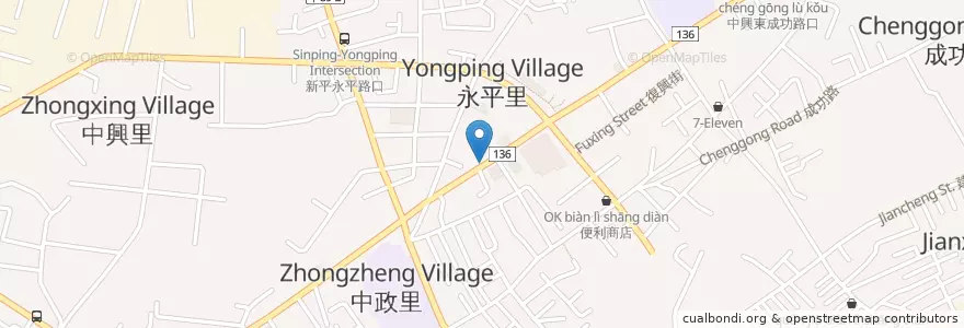 Mapa de ubicacion de Taiping Police Station en Taiwan, Taichung, Taiping District.
