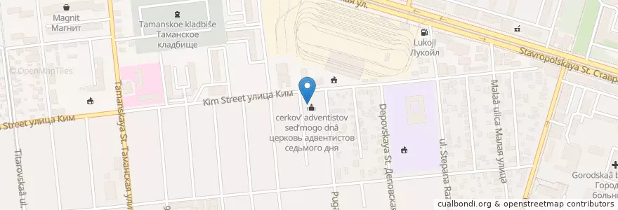 Mapa de ubicacion de Церковь адвентистов седьмого дня en Russia, South Federal District, Krasnodar Krai, Krasnodar Municipality.