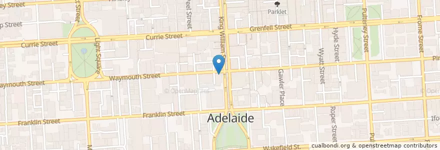 Mapa de ubicacion de ANZ en Avustralya, South Australia, Adelaide, Adelaide City Council.