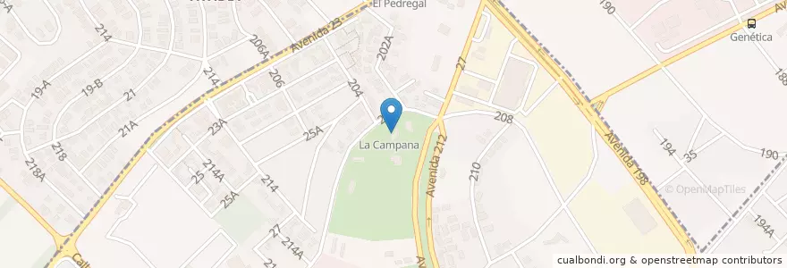Mapa de ubicacion de La Campana en کوبا, La Habana, La Lisa, Playa.