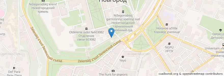 Mapa de ubicacion de Кладовая башня en ロシア, 沿ヴォルガ連邦管区, ニジニ・ノヴゴロド州, ニジニ・ノヴゴロド管区.