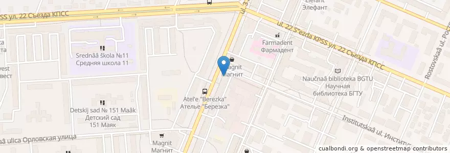 Mapa de ubicacion de Отделение связи №241035 en Rusia, Distrito Federal Central, Óblast De Briansk, Брянский Район, Городской Округ Брянск.