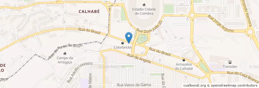 Mapa de ubicacion de O Nosso Café en Portogallo, Centro, Baixo Mondego, Coimbra, Coimbra.
