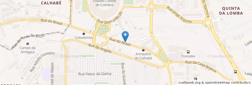 Mapa de ubicacion de Restaurante O Pipo en البرتغال, الوسطى, مونديغو السفلى, قلمرية, قلمرية, Santo António Dos Olivais.