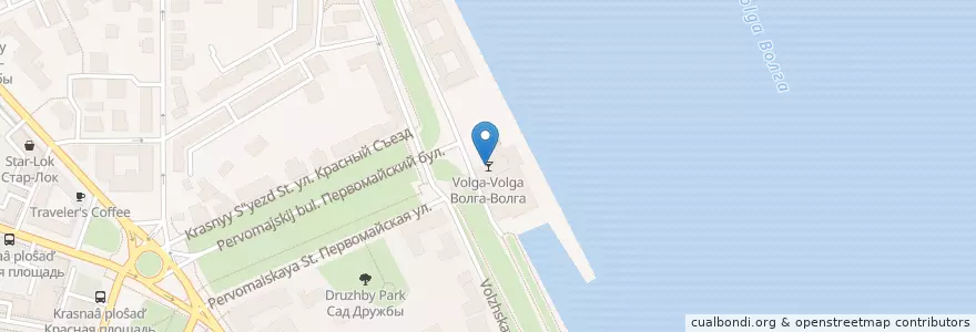 Mapa de ubicacion de Волга-Волга en Russland, Föderationskreis Zentralrussland, Oblast Jaroslawl, Ярославский Район, Городской Округ Ярославль.