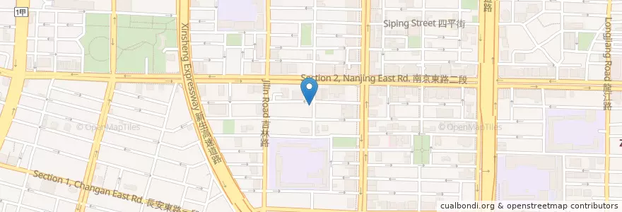 Mapa de ubicacion de 甜圈自助餐 en تايوان, تايبيه الجديدة, تايبيه, 中山區.