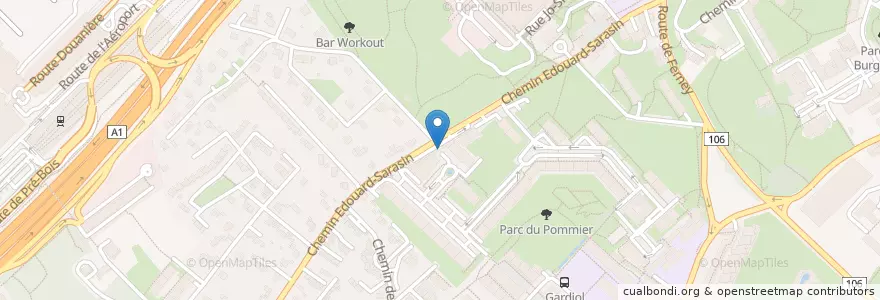 Mapa de ubicacion de Raiffeisen en Switzerland, Geneva, Geneva, Le Grand-Saconnex.