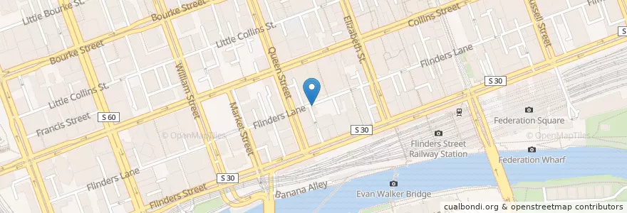 Mapa de ubicacion de Cafe del Corso en オーストラリア, ビクトリア, City Of Melbourne.