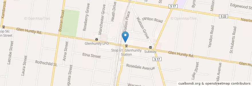 Mapa de ubicacion de Qiang Ji BBQ en オーストラリア, ビクトリア, City Of Glen Eira.