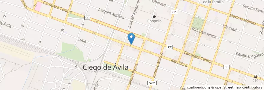 Mapa de ubicacion de Asociación China en 古巴, Ciego De Ávila, Ciego De Ávila, Ciudad De Ciego De Ávila, Ciudad De Ciego De Ávila.