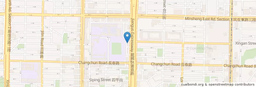 Mapa de ubicacion de 台式熱炒 en Taiwan, Nuova Taipei, Taipei, Distretto Di Zhongshan.