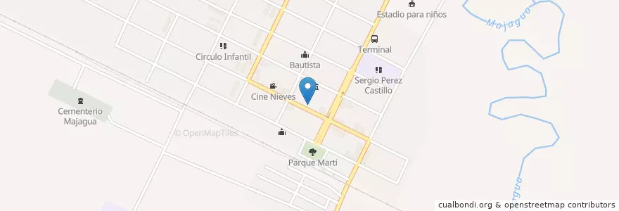 Mapa de ubicacion de Banco Popular de Ahorro en Cuba, Ciego De Ávila, Majagua.
