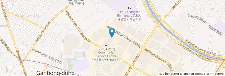 Mapa de ubicacion de NH 농협 en كوريا الجنوبية, سول, 구로구.