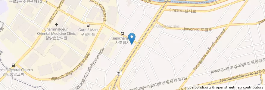 Mapa de ubicacion de 버거킹 en Corea Del Sur, Seúl.