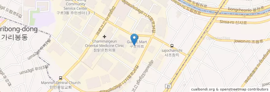 Mapa de ubicacion de 스타벅스 en Corée Du Sud, Séoul.