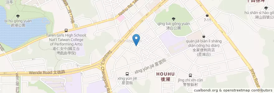 Mapa de ubicacion de 安安藥局 en تایوان, 新北市, تایپه, 內湖區.