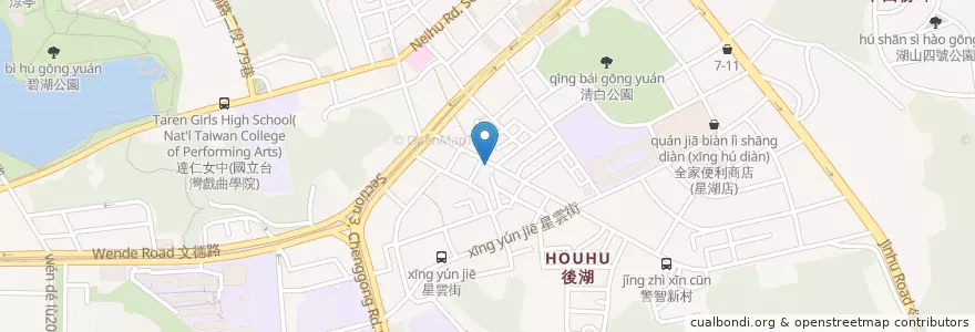 Mapa de ubicacion de 南京七里香 en 台湾, 新北市, 台北市, 内湖区.