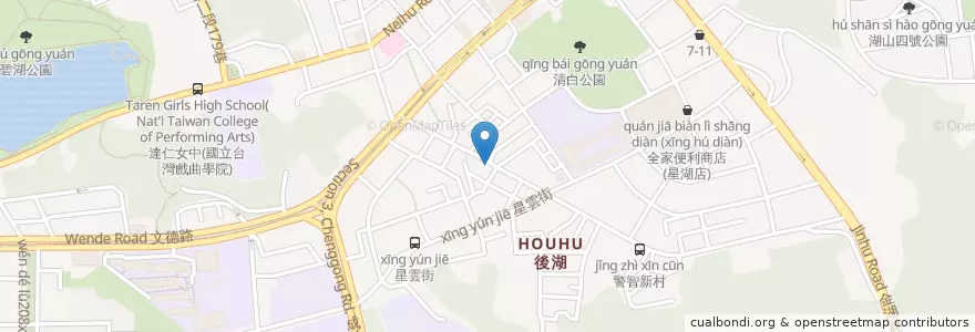 Mapa de ubicacion de 松哥但仔麵 en Taiwan, 新北市, Taipé, 內湖區.