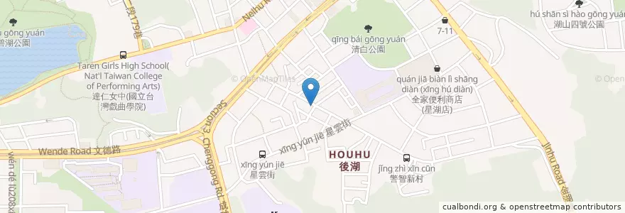 Mapa de ubicacion de 香鴨村 en 臺灣, 新北市, 臺北市, 內湖區.