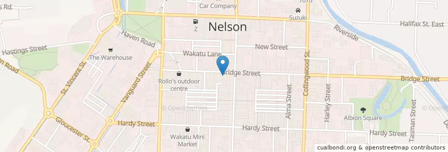 Mapa de ubicacion de Vanilla Cafe en Nouvelle-Zélande, Nelson.