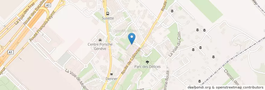 Mapa de ubicacion de Mairie en Schweiz, Genf, Genf, Le Grand-Saconnex.
