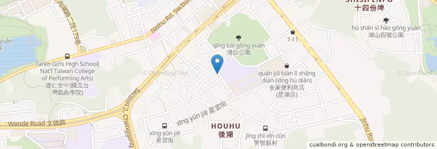 Mapa de ubicacion de 康寧雞腿達人 en Taiwan, 新北市, Taipei, 內湖區.