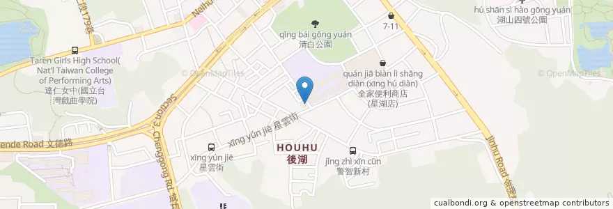 Mapa de ubicacion de 大樹文理補習班 en 타이완, 신베이 시, 타이베이시, 네이후 구.