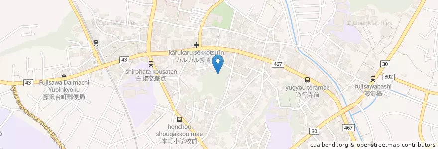 Mapa de ubicacion de 常光寺 en Japan, Präfektur Kanagawa, 藤沢市.