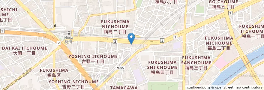 Mapa de ubicacion de ロコデンタルクリニック en Япония, Осака, 大阪市, 福島区.