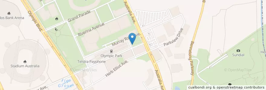 Mapa de ubicacion de Pablo & Rusty's Specialty Coffeer en オーストラリア, ニューサウスウェールズ, Sydney, City Of Parramatta Council.