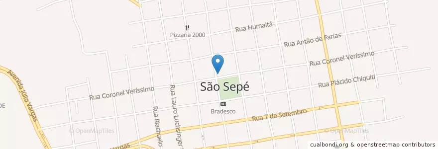 Mapa de ubicacion de Sicredi en Бразилия, Южный Регион, Риу-Гранди-Ду-Сул, Região Geográfica Intermediária De Santa Maria, Região Geográfica Imediata De Santa Maria, São Sepé.