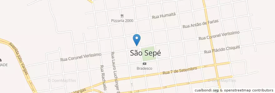 Mapa de ubicacion de Banco do Brasil en البَرَازِيل, المنطقة الجنوبية, ريو غراندي دو سول, Região Geográfica Intermediária De Santa Maria, Região Geográfica Imediata De Santa Maria, São Sepé.
