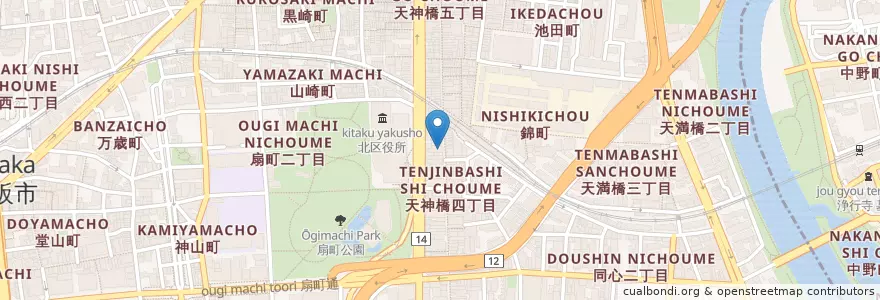 Mapa de ubicacion de pacpac en Japón, Prefectura De Osaka, Osaka, 北区.