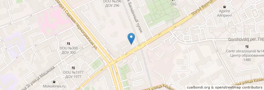 Mapa de ubicacion de Florentini City Café en Russie, District Fédéral Central, Moscou, Центральный Административный Округ, Басманный Район.