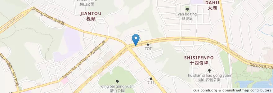 Mapa de ubicacion de 瑞興商業銀行 en 台湾, 新北市, 台北市, 内湖区.