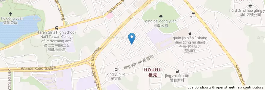 Mapa de ubicacion de 評價熱炒 en Тайвань, Новый Тайбэй, Тайбэй, Нэйху.