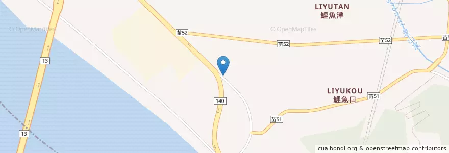 Mapa de ubicacion de 三義鄉農會鯉魚分部 en Tayvan, 臺灣省, 苗栗縣, 三義鄉.
