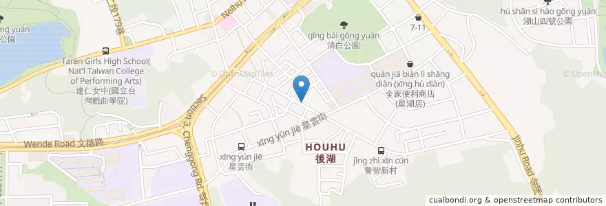 Mapa de ubicacion de 永和四海豆漿大王 en 台湾, 新北市, 台北市, 内湖区.