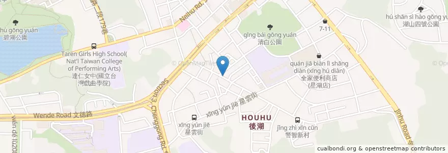 Mapa de ubicacion de 吳記烤肉飯 en 타이완, 신베이 시, 타이베이시, 네이후 구.