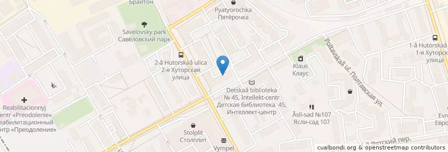 Mapa de ubicacion de Ами-Дент en Rusland, Centraal Federaal District, Moskou, Северный Административный Округ, Савёловский Район.
