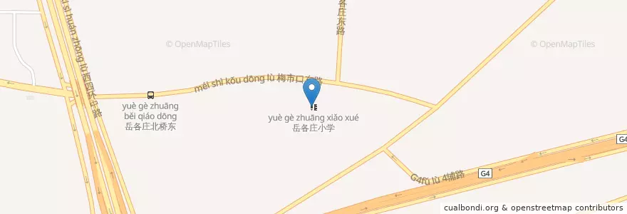 Mapa de ubicacion de 岳各庄小学 en چین, پکن, هبئی, 丰台区.