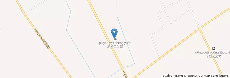 Mapa de ubicacion de 浦沿卫生院 en 中国, 浙江省, 杭州市, 滨江区, 浦沿街道.