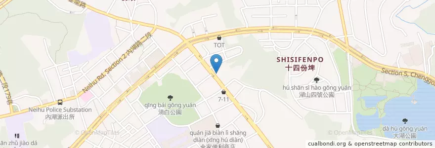 Mapa de ubicacion de BS洗車 en 台湾, 新北市, 台北市, 内湖区.