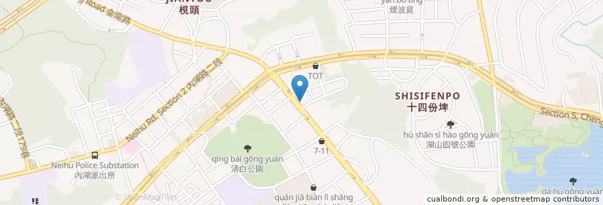 Mapa de ubicacion de 巴西里小館 en تایوان, 新北市, تایپه, 內湖區.