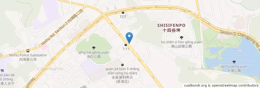 Mapa de ubicacion de 德明牙醫 en Тайвань, Новый Тайбэй, Тайбэй, Нэйху.
