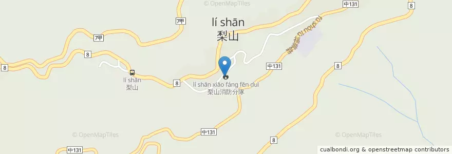 Mapa de ubicacion de 梨山消防分隊 en 臺灣, 臺中市, 和平區.