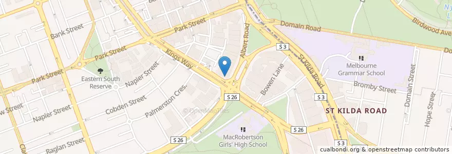 Mapa de ubicacion de Mish Cafe en Australië, Victoria, City Of Port Phillip.