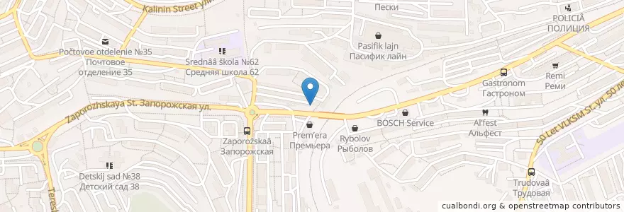 Mapa de ubicacion de Stroganoff en روسيا, Дальневосточный Федеральный Округ, بريمورسكي كراي, Владивостокский Городской Округ.